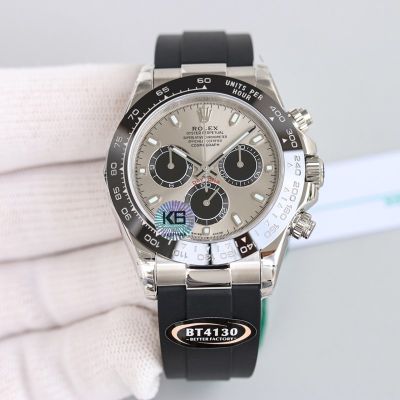 Better Factory ROLEX Daytona Black Bezel Replica 4130 Movement 904L Steel 40*12.2MM Watch
